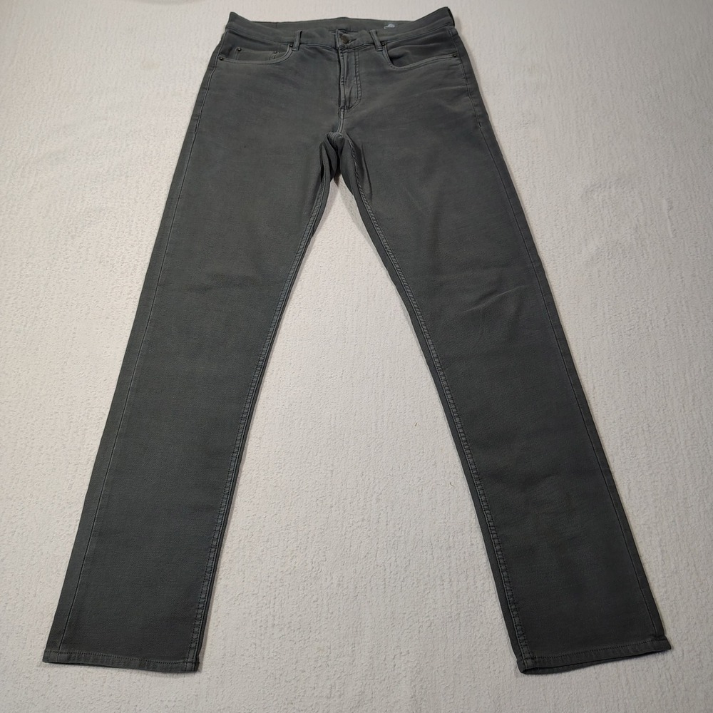 Faherty Pants Mens 31x32 Slate Grey Stretch Terry 5-Pocket MBF2437-SLT Chino